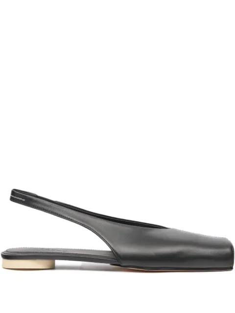 MM6 Maison Margiela square-toe slingback flat pumps Black S59WX0079P3628