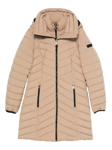 DKNY quilted hooded parka Brown DLEMPN46