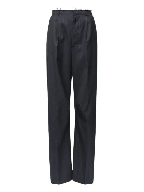 MM6 Maison Margiela pinstripe frayed trousers Grey S52KA0555M35743
