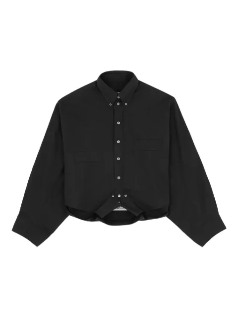 MM6 Maison Margiela mirrored cotton poplin shirt Black S52DT0058M35256