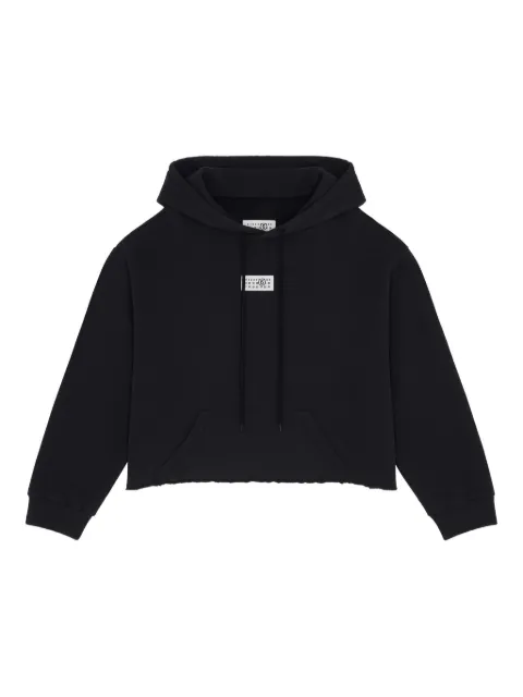 MM6 Maison Margiela raw-hem hoodie Black S52GU0235M25025