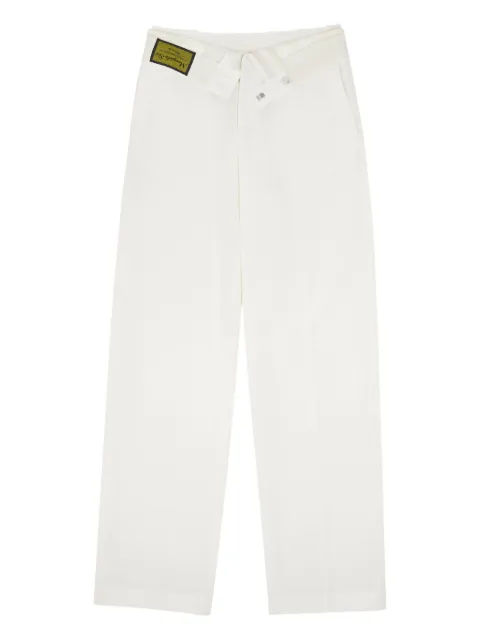 MM6 Maison Margiela reverse waistband trousers White S52KA0559M35436