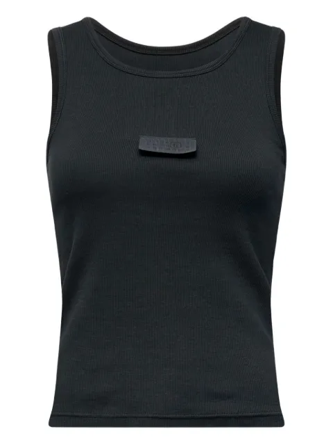 MM6 Maison Margiela ribbed jersey tank top Black S52NL0075M20054