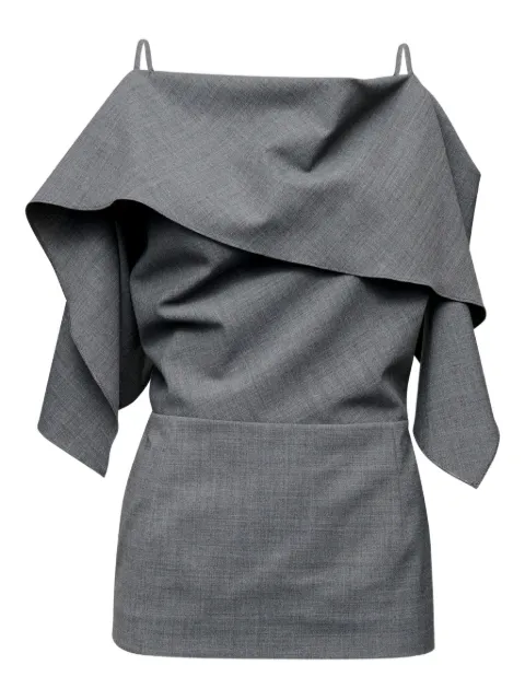 MM6 Maison Margiela folded top in wool blend Grey S52NC0358M35733