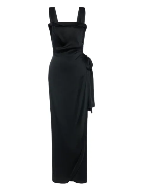 Maison Margiela bow-detail asymmetric gown Black S51DG0005M35797