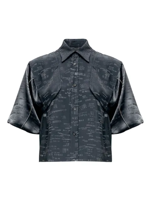 MM6 Maison Margiela overlay short-sleeve shirt Black S52DT0044M35737