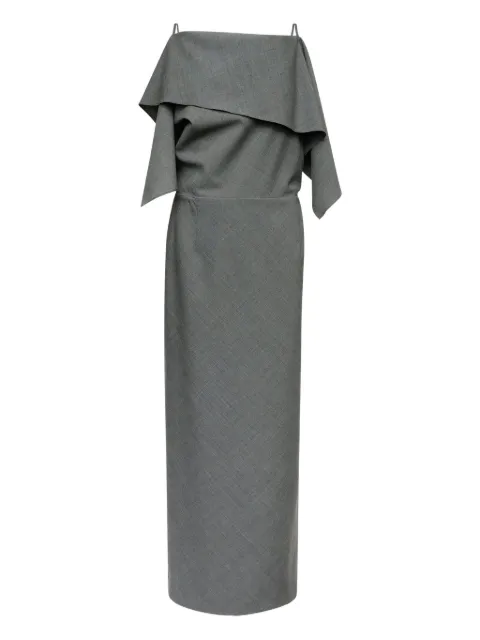 MM6 Maison Margiela folded wool dress Grey S52DG0040M35733