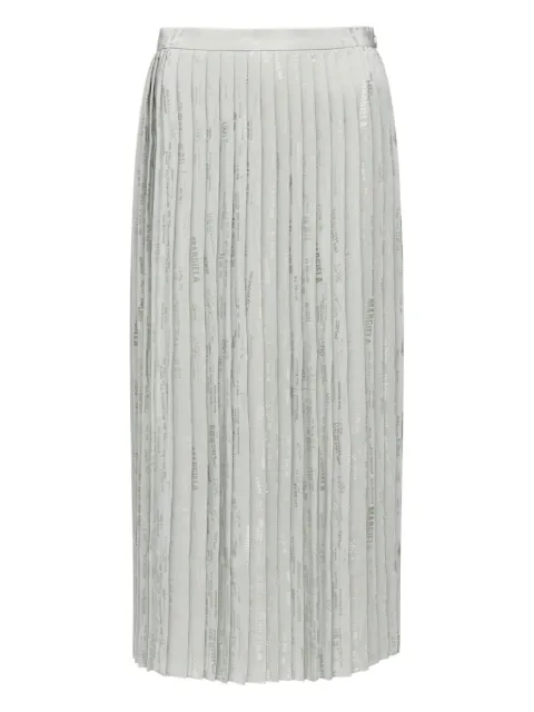 MM6 Maison Margiela pleated straight skirt Grey S52MA0199M35737001J