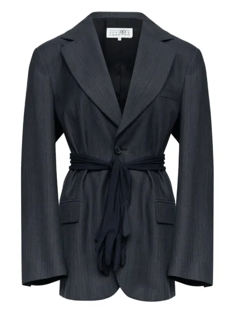MM6 Maison Margiela wool-blend blazer with gloves Grey S52BN0147M35743