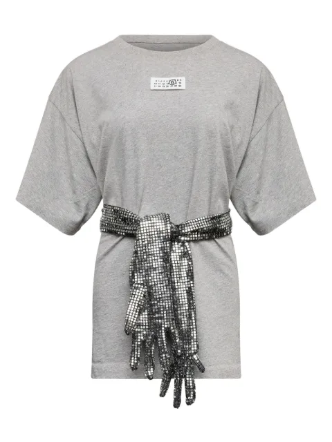 MM6 Maison Margiela roundneck label T-shirt Grey S52GC0358M20170