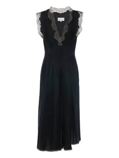 Maison Margiela lace-trim midi dress Black S51DD0058M35798