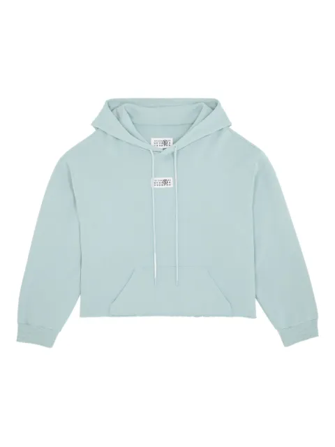 MM6 Maison Margiela raw-hem hoodie Blue S52GU0235M25025