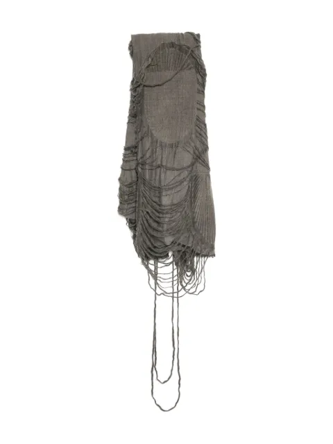 Forme D'expression Fiamma distressed scarf Grey HX124FAVA