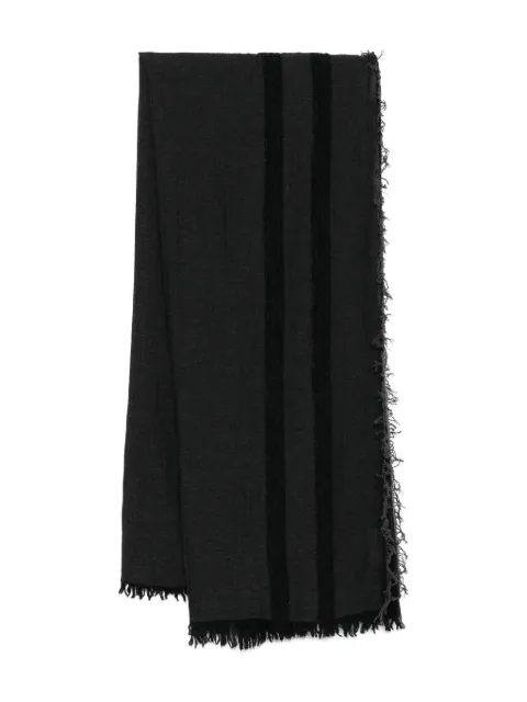 Forme D'expression frayed-hem scarf Black HX096CMSB