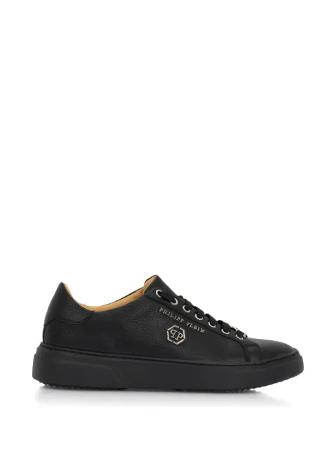 Philipp Plein hexagon-logo leather sneakers Black LAESUSC1048PLE010N