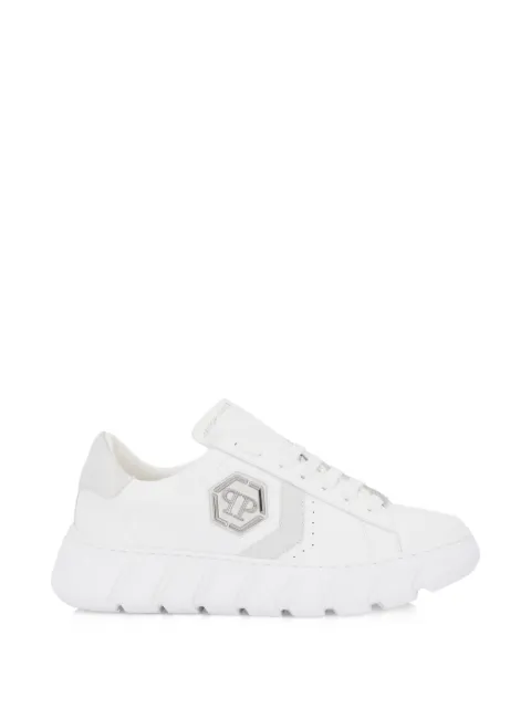 Philipp Plein Hexagon Force leather sneakers White LAESUSC0988PLE010N