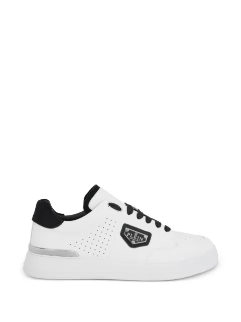 Philipp Plein logo-plaque lace-up sneakers White LAESUSC0982PLE022N
