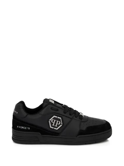 Philipp Plein P-Force leather sneakers Black LAESUSC0979PLE022N