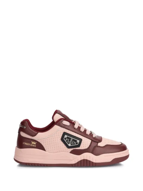 Philipp Plein Street King perforated leather sneakers Neutrals LAESUSC0977PLE005N