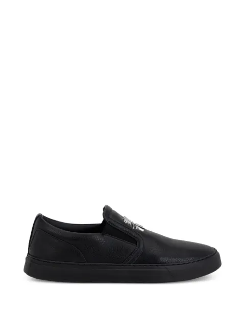 Philipp Plein slip-on leather sneakers Black LAESUSC0972PLE010N