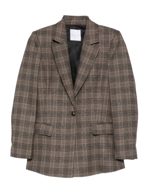 Cenere GB check-print blazer Brown 47444375300