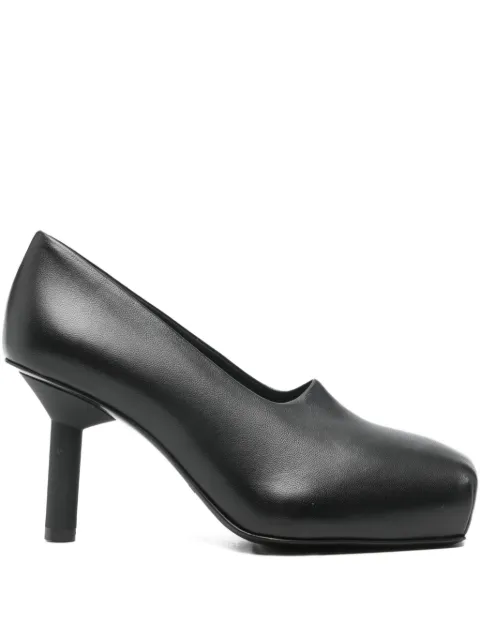 ALAINPAUL 80mm square toe pumps Black S4AWSHOE03