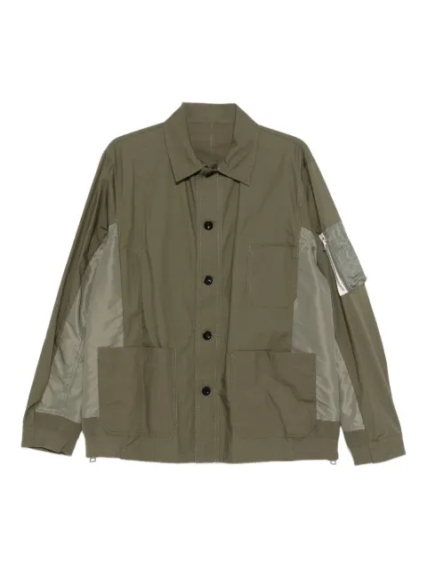 sacai button-down jacket Green SCM245