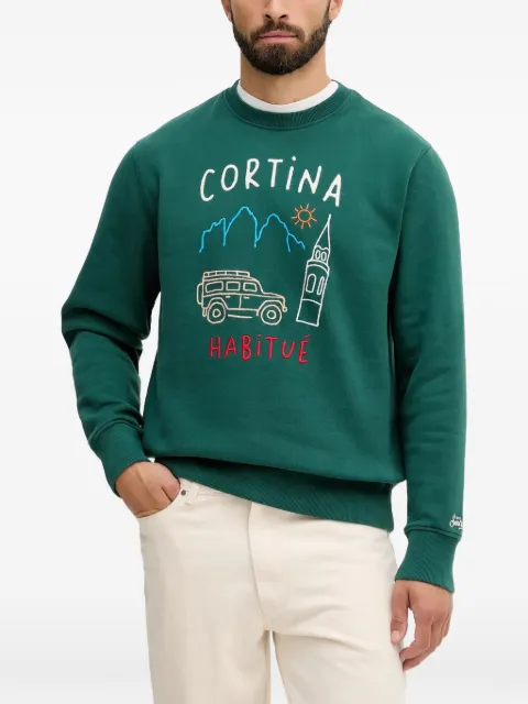 MC2 Saint Barth x Peanuts embroidered sweatshirt Green SOH0004
