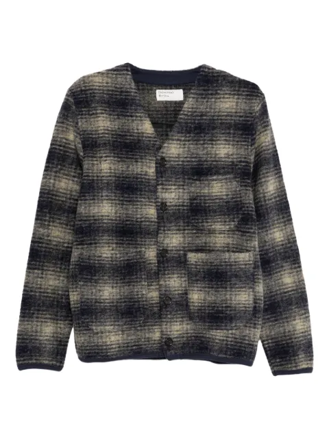 Universal Works plaid cardigan Blue 33709