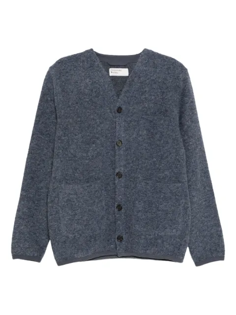 Universal Works V-neck cardigan Blue 00016