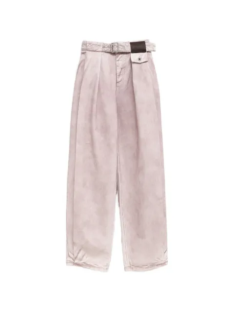 LOEWE belted pleated jeans Pink S359Y11XE8