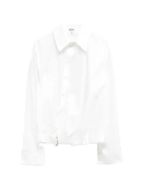 LOEWE Draped cotton shirt White S359Y05XG7