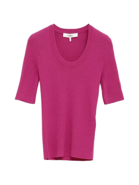 Chloé ribbed top Pink CH26SMP34785