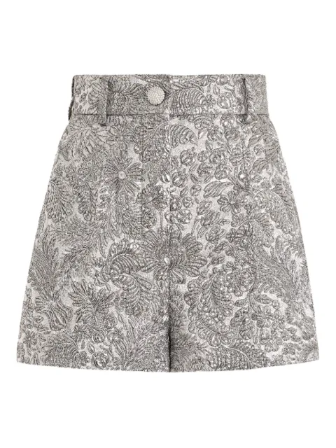 Dolce & Gabbana floral-jacquard shorts Silver FTC9GZFJZAL
