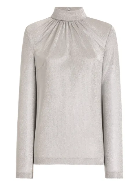 Dolce & Gabbana lamé jersey top Grey F7BD6THU7WC