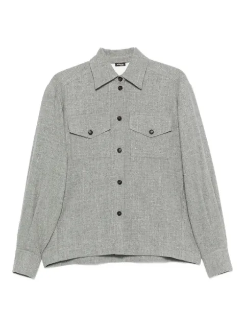Kiton chest-pockets buttoned overshirt Grey D54434K0553G0100J