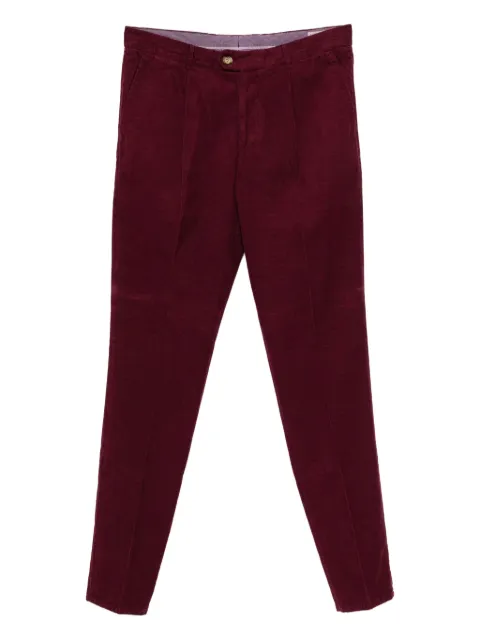 Brunello Cucinelli pleated corduroy trousers Red M279UE145