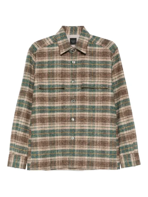 Xacus check-print pocket shirt Brown 150ML91449