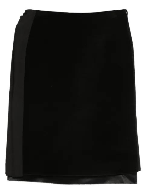 Jil Sander layered straight skirt Black J03MA0266J20333
