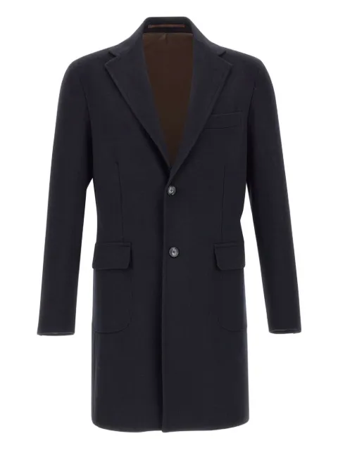 Barba flap-pocket half-belt coat Blue CBRIO510430090