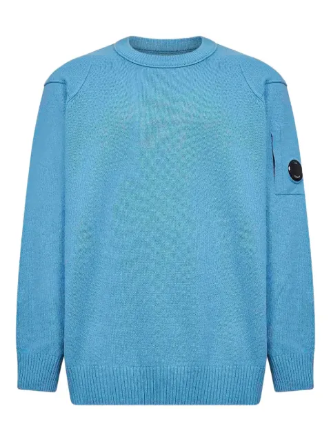 C.P. Company lens-pocket crew-neck sweater Blue 19CMKN707A110149A