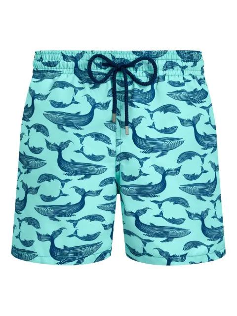 Vilebrequin whale-print swim shorts Blue MOODB106
