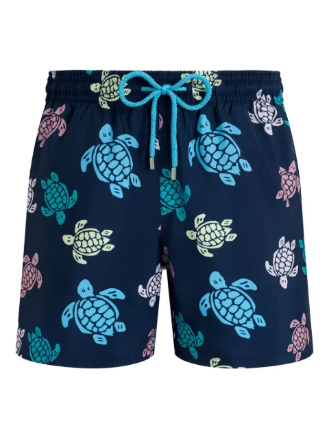 Vilebrequin drawstring turtle-print swim shorts Blue MAHAJ336
