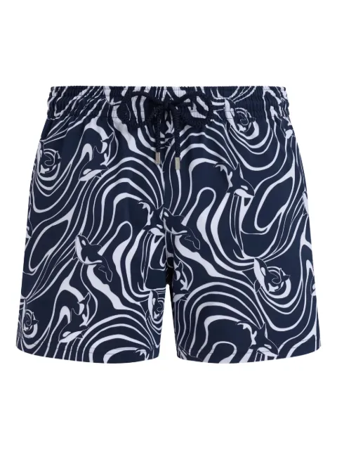 Vilebrequin orcas-print swim shorts Blue MSODF509