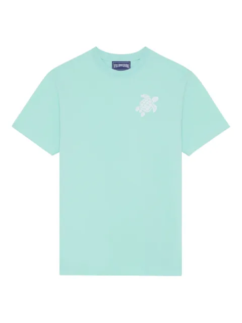 Vilebrequin turtle-embroidery crew-neck T-shirt Blue PSLCM919