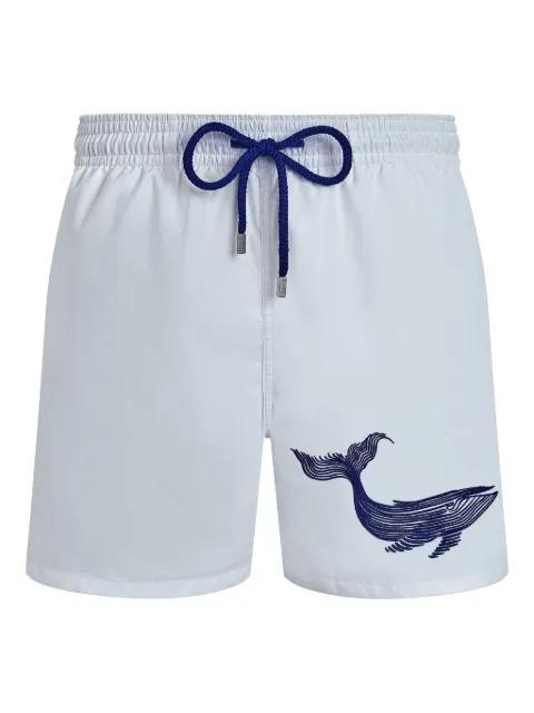 Vilebrequin whale-embroidered swim shorts White MOTDC206