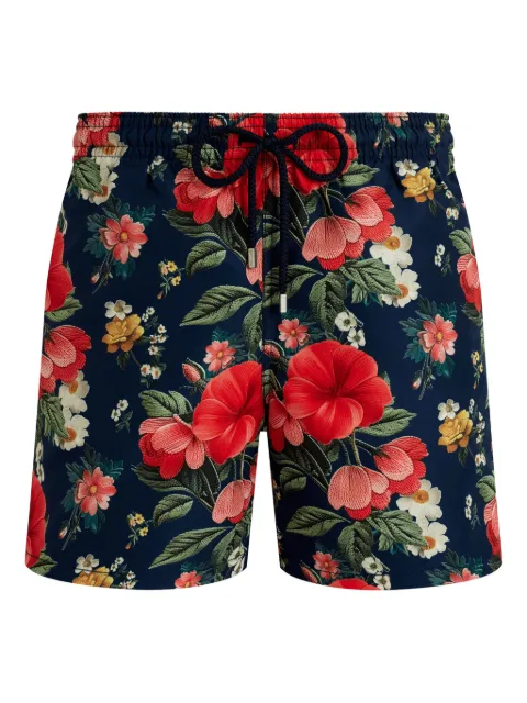 Vilebrequin elasticated-waistband floral-print swim shorts Blue MOODB501