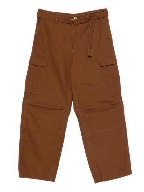 sacai x Carhartt WIP Duck cotton trousers Brown 2500992S