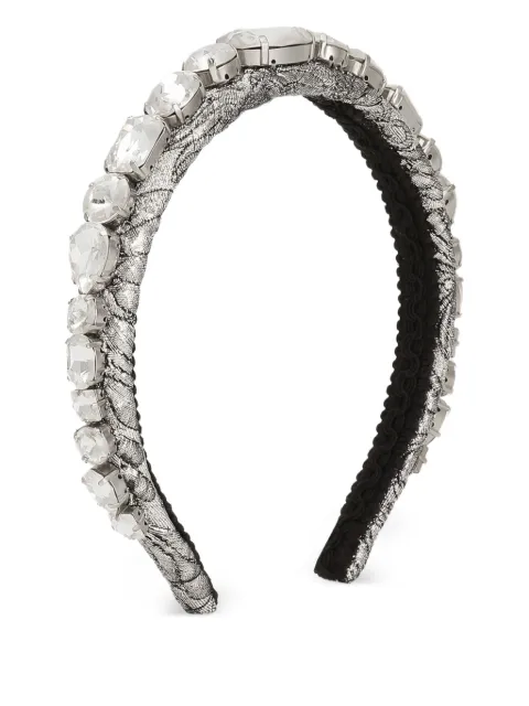Dolce & Gabbana floral jacquard headband Silver FY366ZGDDDM