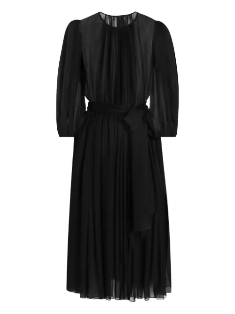 Dolce & Gabbana jewel-embellished chiffon dress Black F60H3TFU1AT